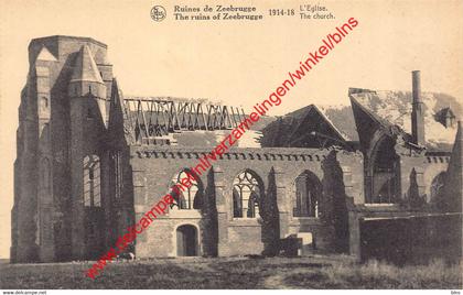 The ruins of Zeebrugge 1914-18 - the church - Zeebrugge