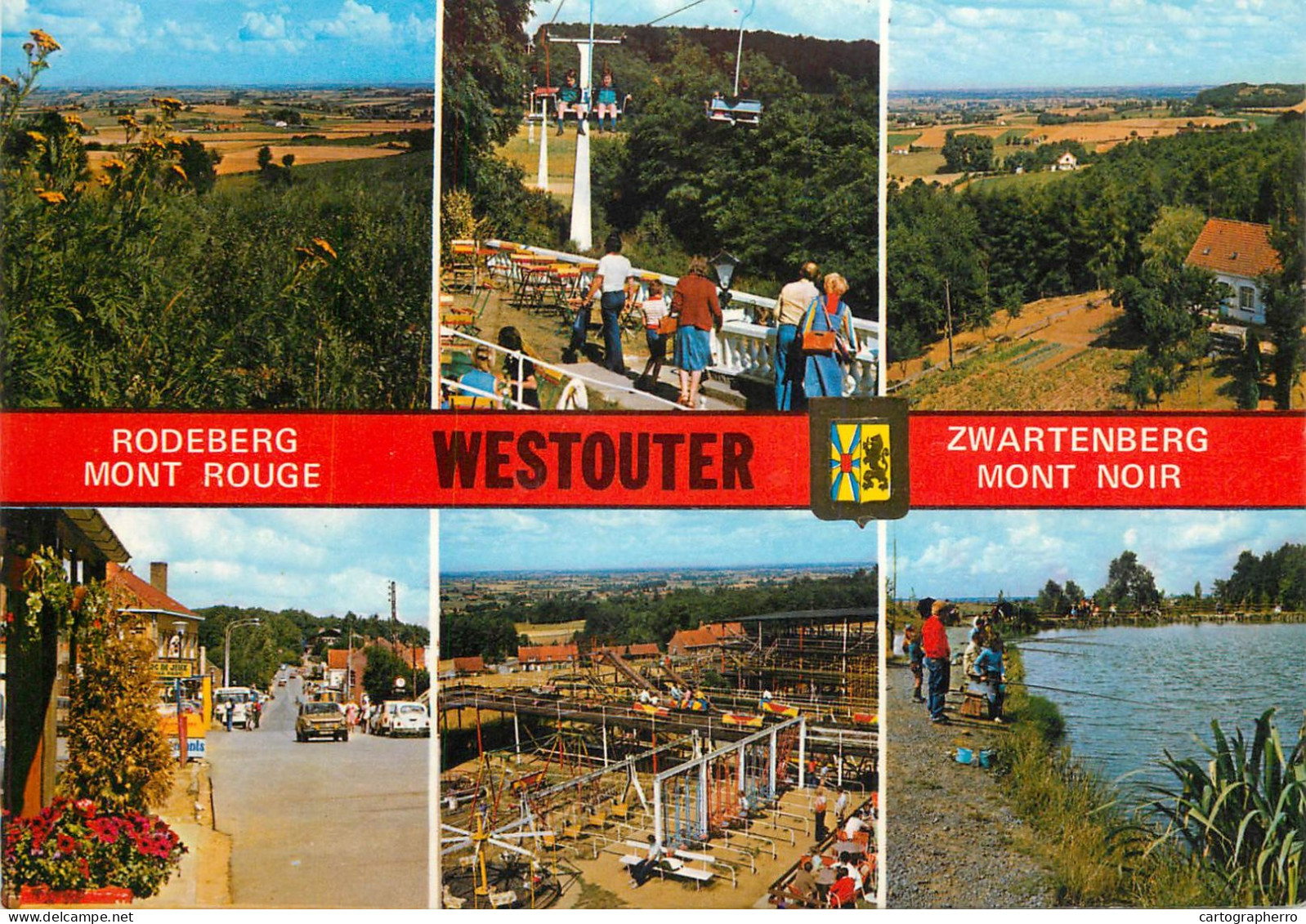 Belgium Heuvelland Westouter multi views postcard