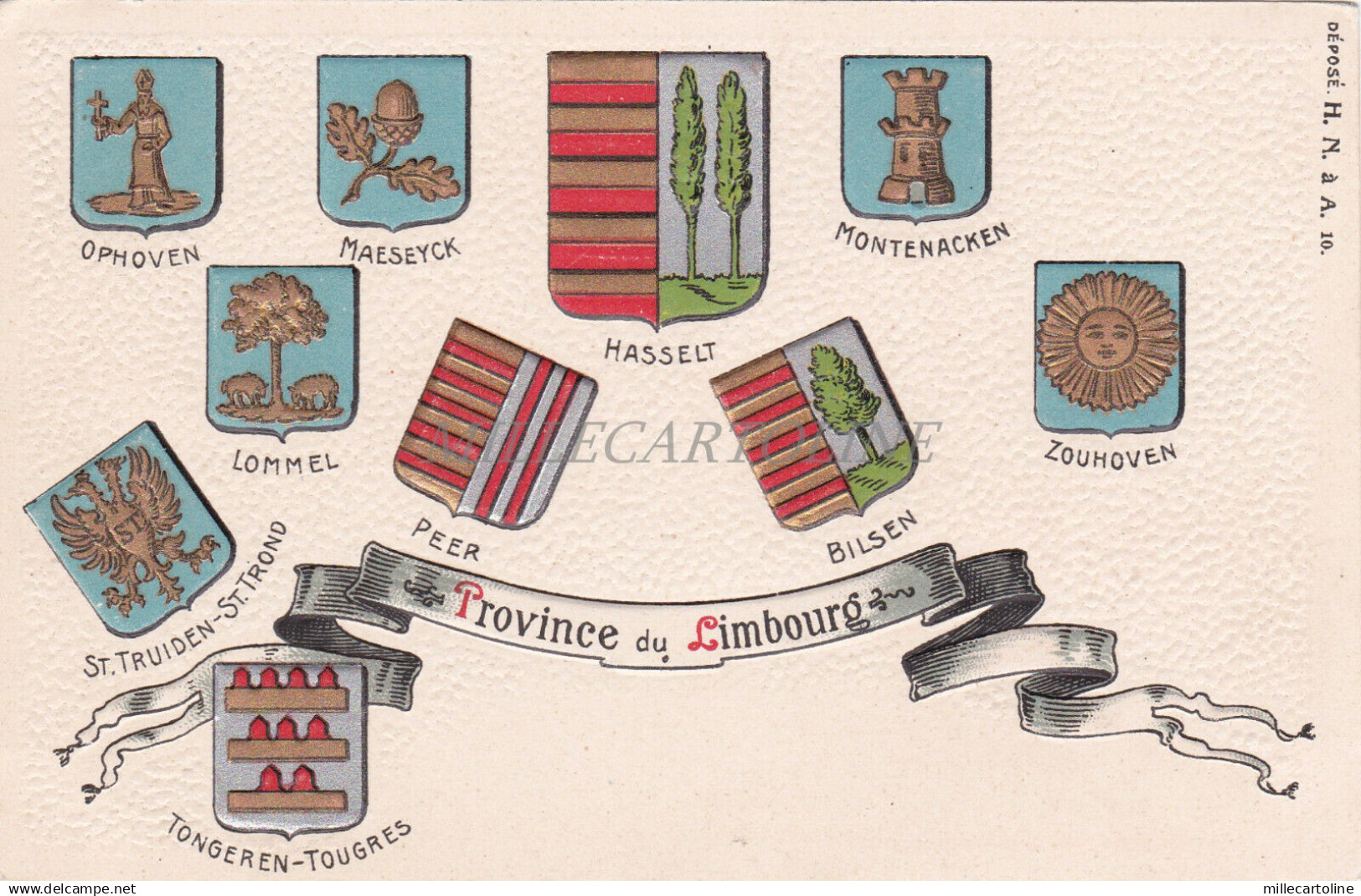 BELGIUM - Province de Limbourg - Coats of Arms - Embossed