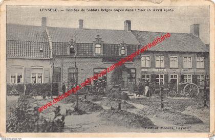 Leysele - Tombes de Soldats belges noyés dans l'Yser - 6 Avril 1915 - Leisele - Alveringem