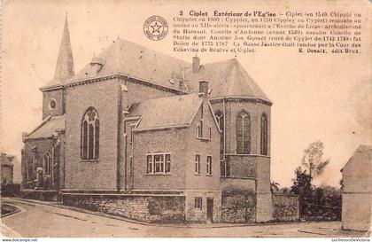 [-5%] CPA - BELGIQUE - BRAIVES - Ciplet - Extérieur de l'église - CARTE POSTALE ANCIENNE