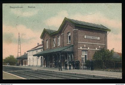 BUGGENHOUT   STATION    KLEUR   2 AFBEELDINGEN