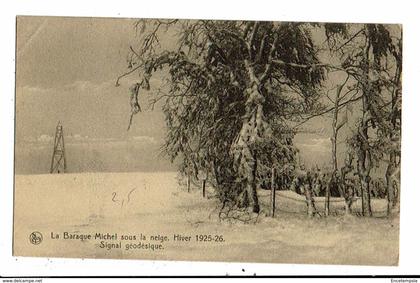 CPA-Carte postale-BELGIQUE-  Baraque Michel sous la neige-1925-26 VMO15465