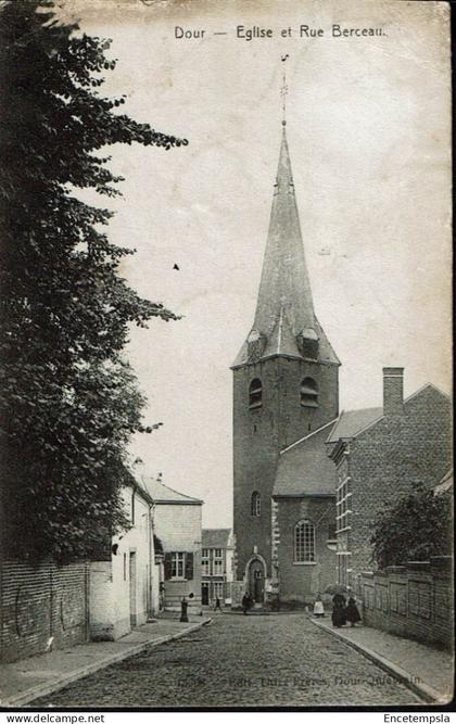 CPA Carte postale Belgique Dour Eglise et Rue Berceau  VM73377ok