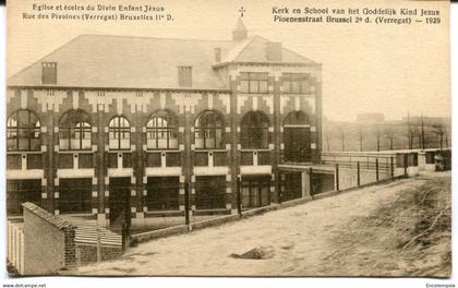 CPA - Carte Postale - Belgique - Bruxelles - Eglise et Ecoles du Divin Enfant Jésus (MO17615)