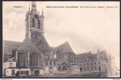 +++ CPA - ENGHIEN - EDINGEN - Eglise paroissiale - Vue latérale //