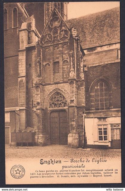 +++ CPA - ENGHIEN - EDINGEN - Porche de l'Eglise paroissiale  //