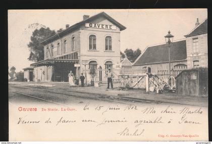 GAVERE  DE STATIE  LA GARE   MOOIE STAAT