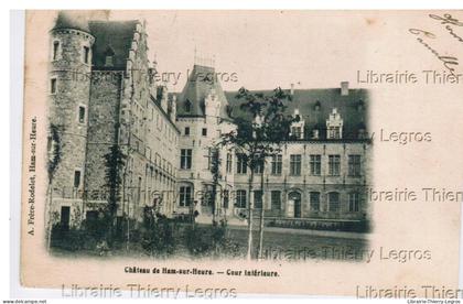 CPA  Ham-sur-Heure  Chateau    cour intérieure