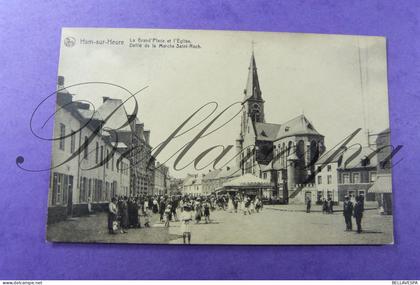 Ham sur Heure Nalinnes La Grand ' place et l'Eglise Défilé de la Marche saint-Roch