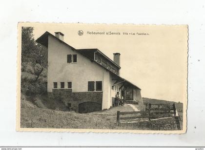 HERBEUMONT SUR SEMOIS CARTE PHOTO VILLA "LES FOURCHES"  PETITE ANIMATION