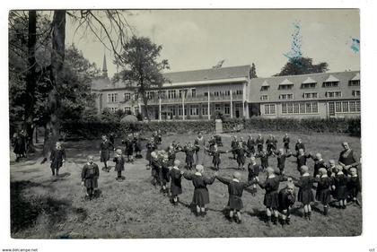 Herent  MOEDERKAART  FOTOKAART van de uitgifte   Gesticht van O.L.V. van Bethléem - Speelplaats knapen