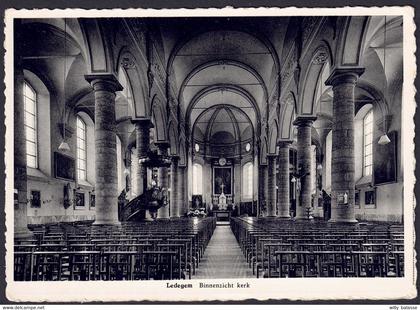 +++ CPA - LEDEGEM - Binnenzicht kerk  //