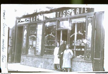 LIEGE CP PHOTO RARE  CARTE ECRITE BOULANGERIE PATISSERIE