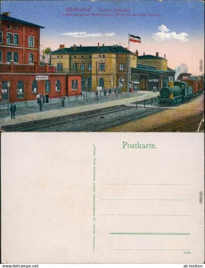 Herbesthal Lontzen Herbesthal Lontzen Bahnhof - Dampflok 1915