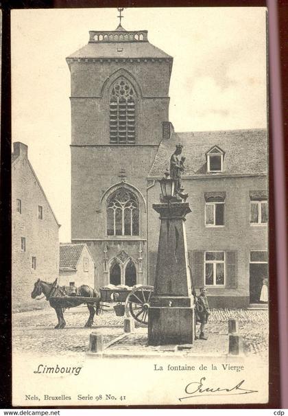 cpa limbourg  attelage  1903