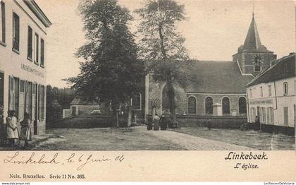 [-5%] BELGIQUE - Linkebeek - L'église de Linkebeek - Carte postale ancienne