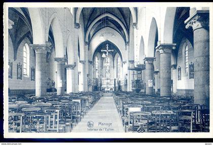 cpa de Belgique Manage -- intérieur de l' église     SPT21-01