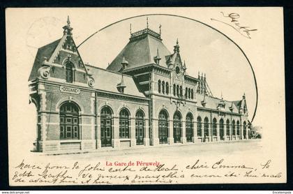 CPA - Carte Postale - Belgique - Péruwelz - La Gare de Péruwelz - 1901 (CP20849)