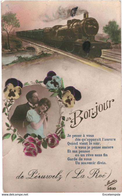 CPA- Carte Postale -Belgique- Péruwelz- Un Bonjour de Péruwelz  VM43192ok+