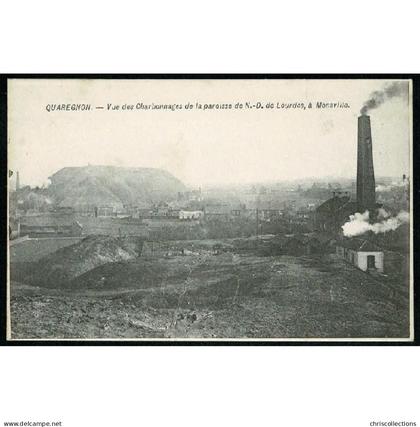 BELGIQUE - QUAREGNON-MONSVILLE - Vue des Charbonnages de la Paroisse de N.D. de Lourdes à MONSVILLE