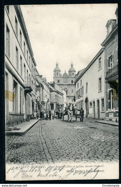 CPA - Carte Postale - Belgique - Saint Hubert - Rue Saint Gilles et Eglise Saint Hubert - 1904 (CP21711OK)