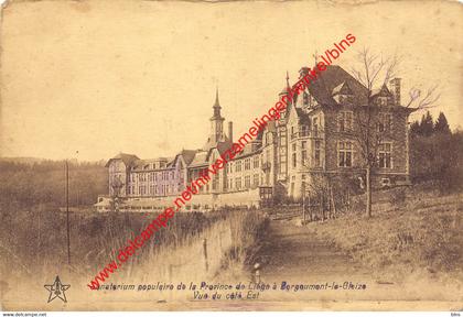 Sanatorium populaire de la Province de Liége à Borgoumont-la-Gleize - La Gleize