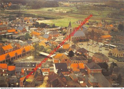 Lente 1985 - centrum met zicht op kerk school en Calvenne - Tremelo