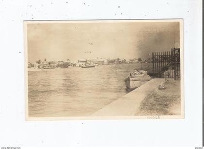 BELIZE (EX HONDURAS BRITANNIQUE) CARTE PHOTO AVEC PETITES EMBARCATIONS 1926