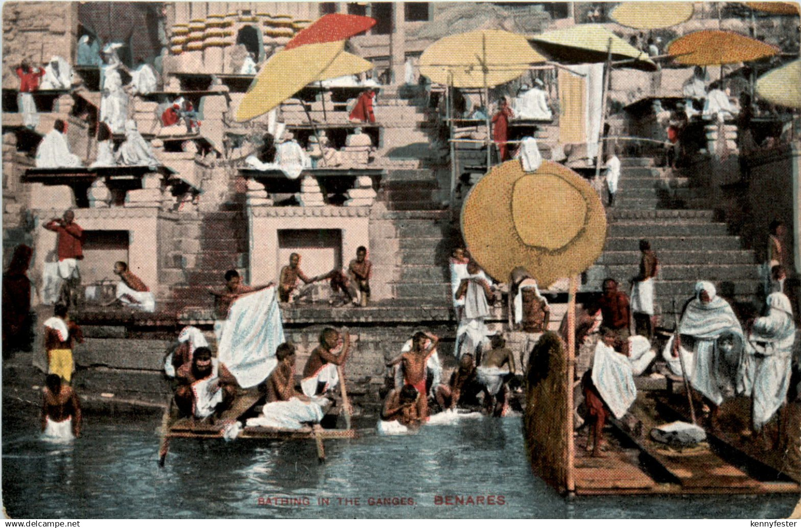 Benares - Bathing in the Ganges