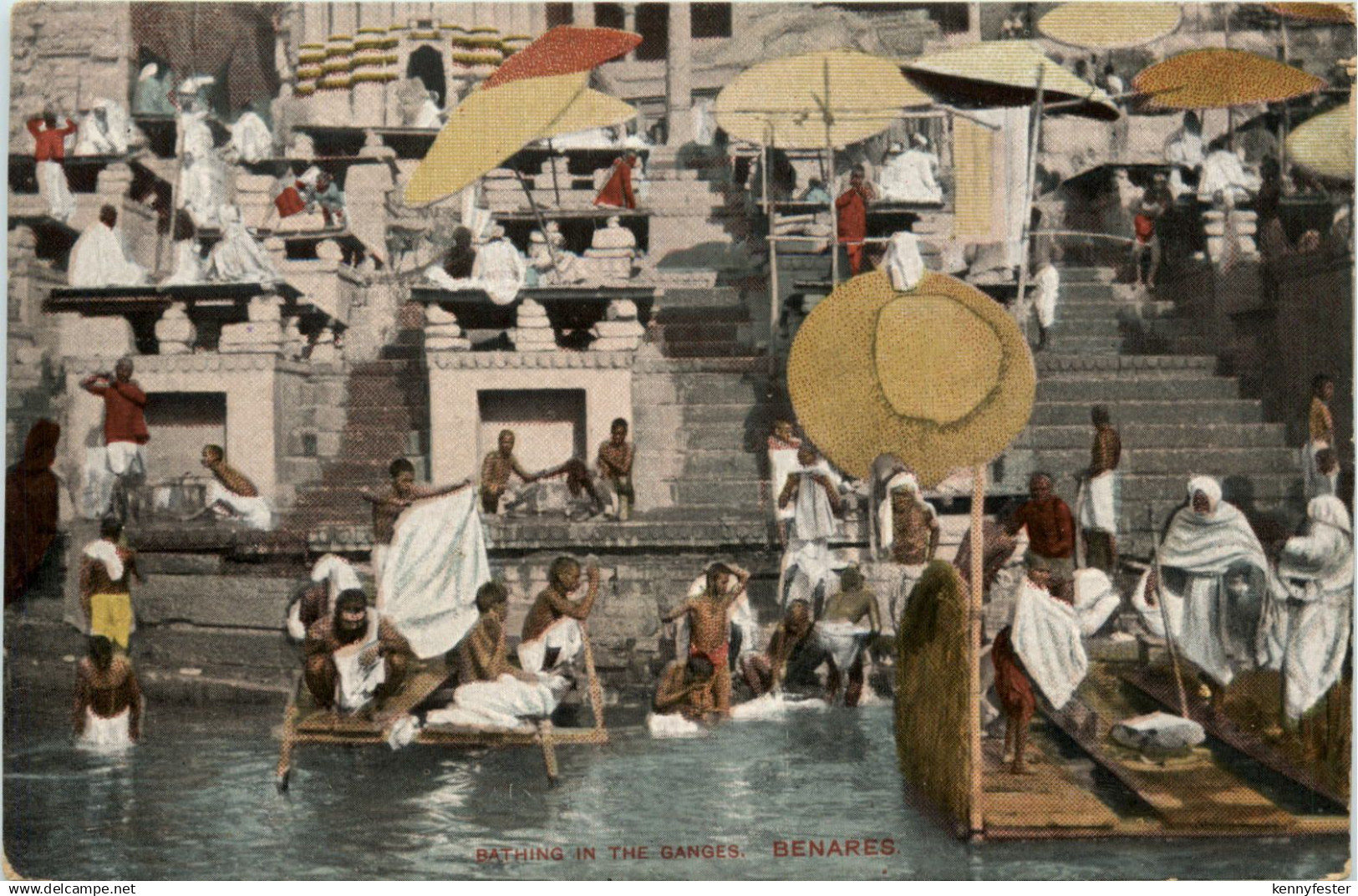 Benares - Bathing in the Ganges