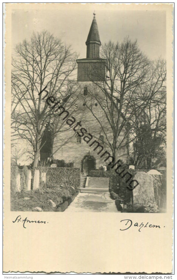 Berlin-Dahlem - St. Annen Kirche Foto-AK 30er Jahre