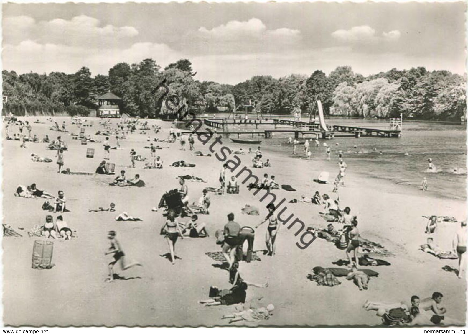 Berlin - Freibad Plötzensee - Foto-AK Grossformat - Verlag E. Wehner Berlin