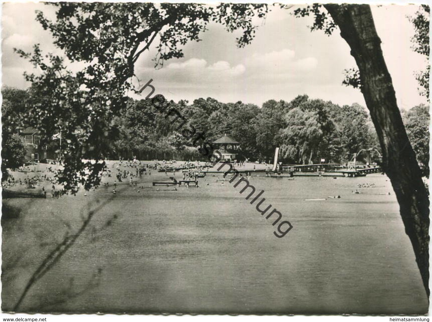 Berlin - Freibad Plötzensee - Foto-AK Grossformat - Verlag E. Wehner Berlin