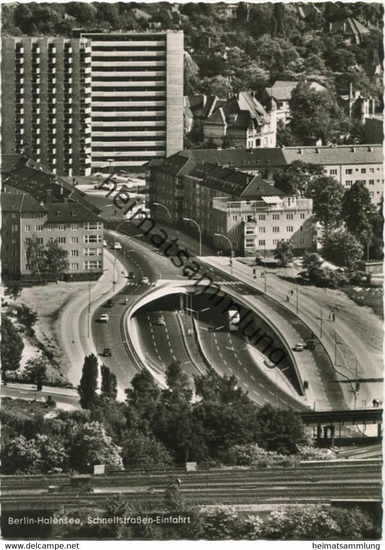 Berlin Halensee - Schnellstrassen Einfahrt - Foto-AK Grossformat 60er Jahre - Verlag Kunst und Bild Berlin