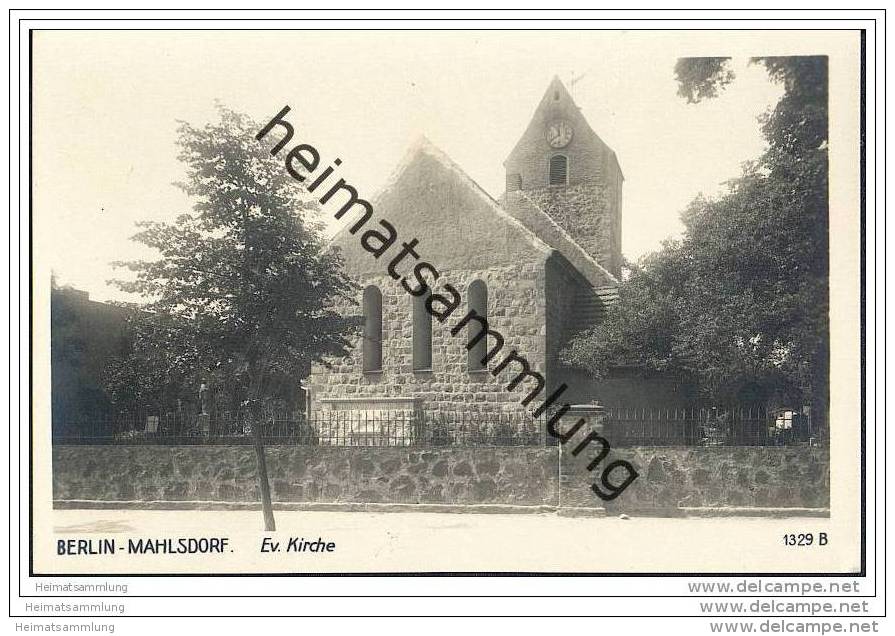 Berlin-Mahlsdorf - Evangelische Kirche - Foto-AK