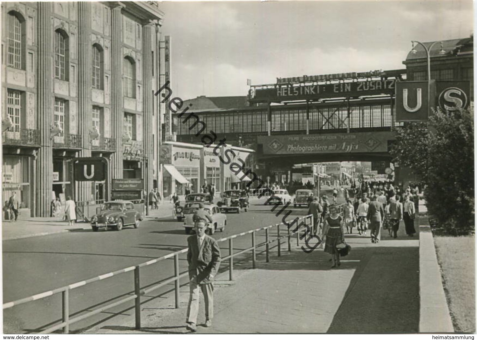 Berlin-Mitte - Am Bahnhof Friedrichstrasse - Foto-AK Grossformat - VEB Volkskunstverlag Reichenbach