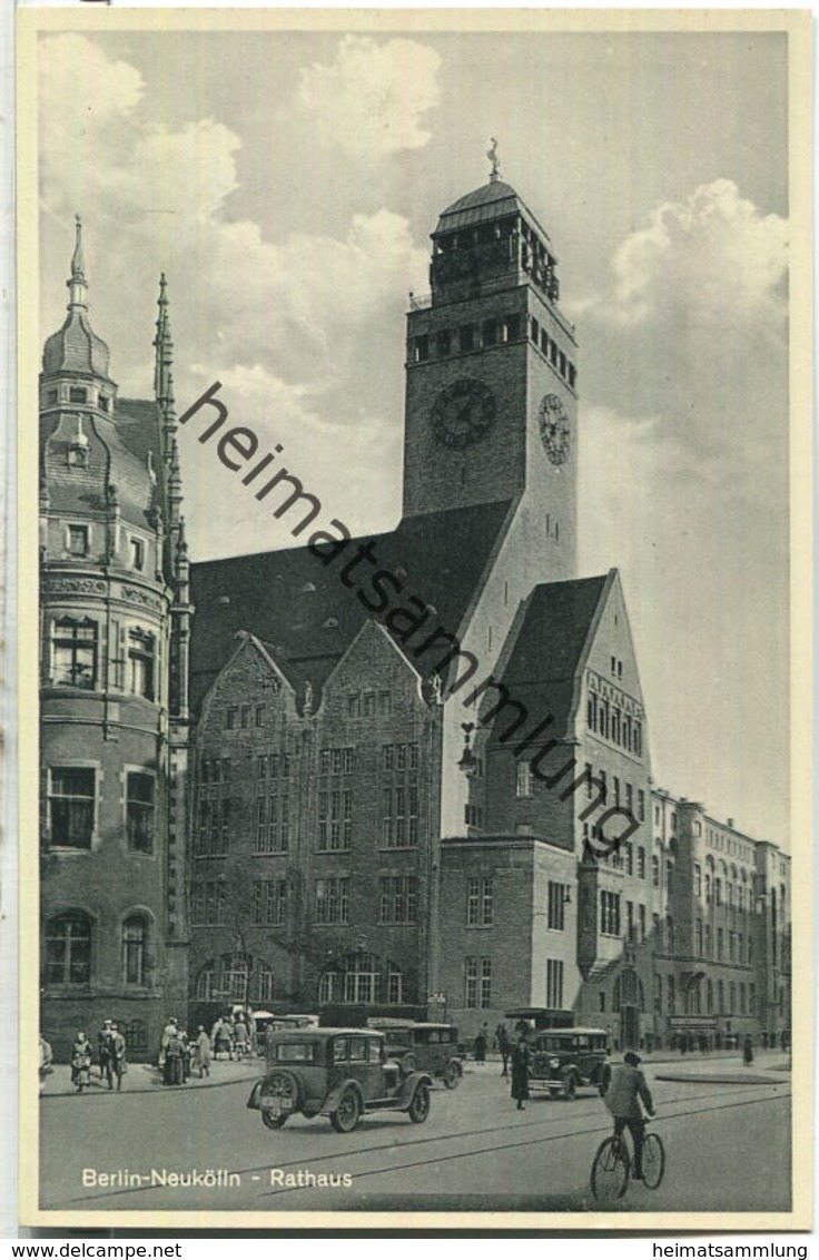 Berlin-Neukölln - Rathaus - Verlag Conrad Junga Berlin 30er Jahre