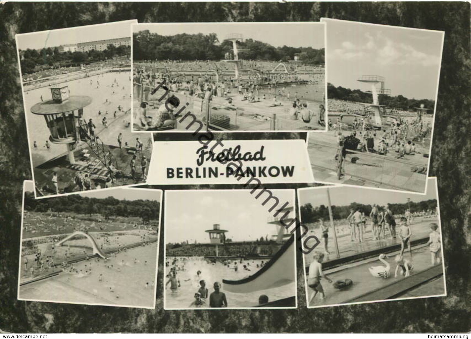 Berlin - Pankow - Freibad - Foto-AK Grossformat 1964 - Verlag H. Sander Berlin gel. 1965