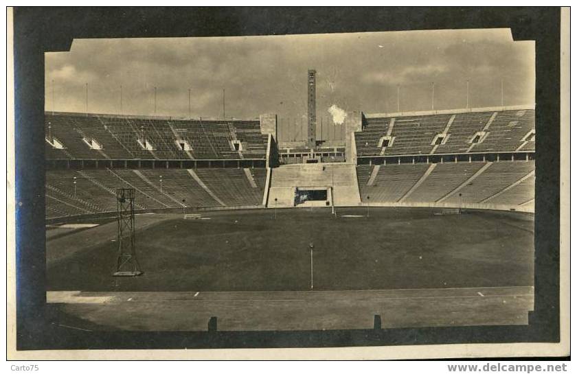 BERLIN - STADE JEUX OLYMPIQUES DE BERLIN-Cachet rouge au dos "Reichssportfeld - Berlin"