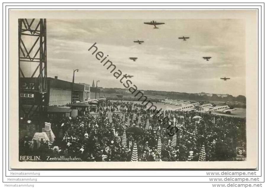 Berlin-Tempelhof - Zentral-Flughafen - Foto-AK 1933