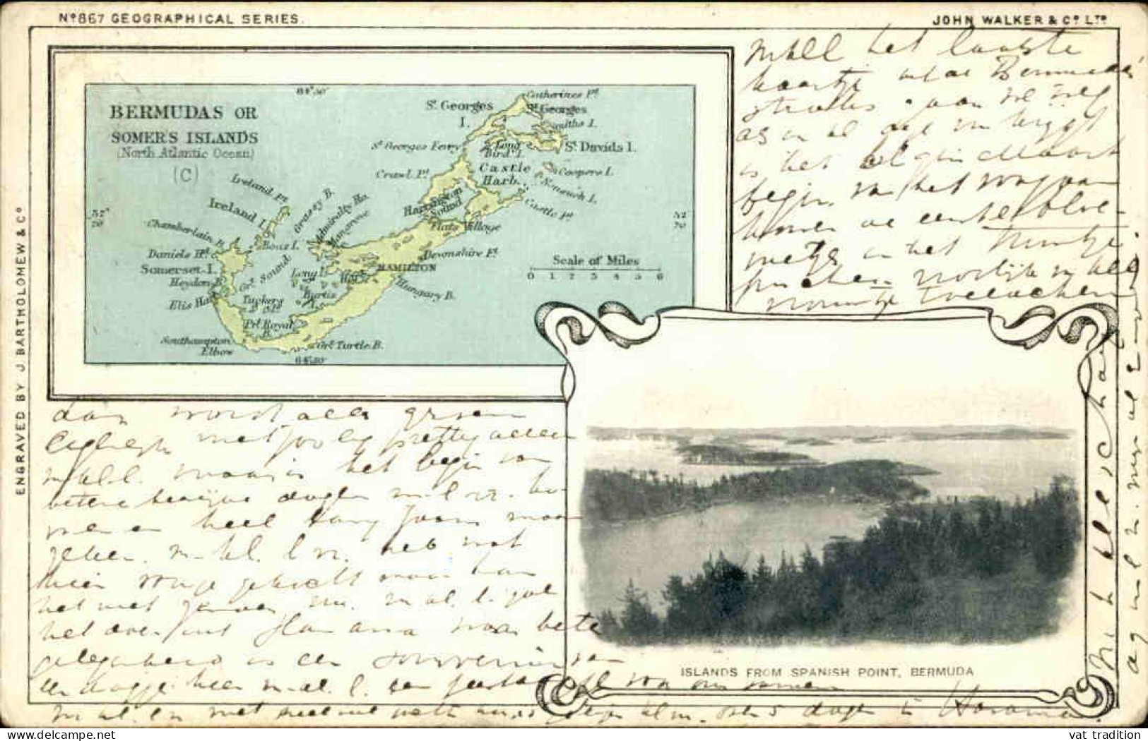 BERMUDES - Carte postale - Carte des Bermudes - L 145952