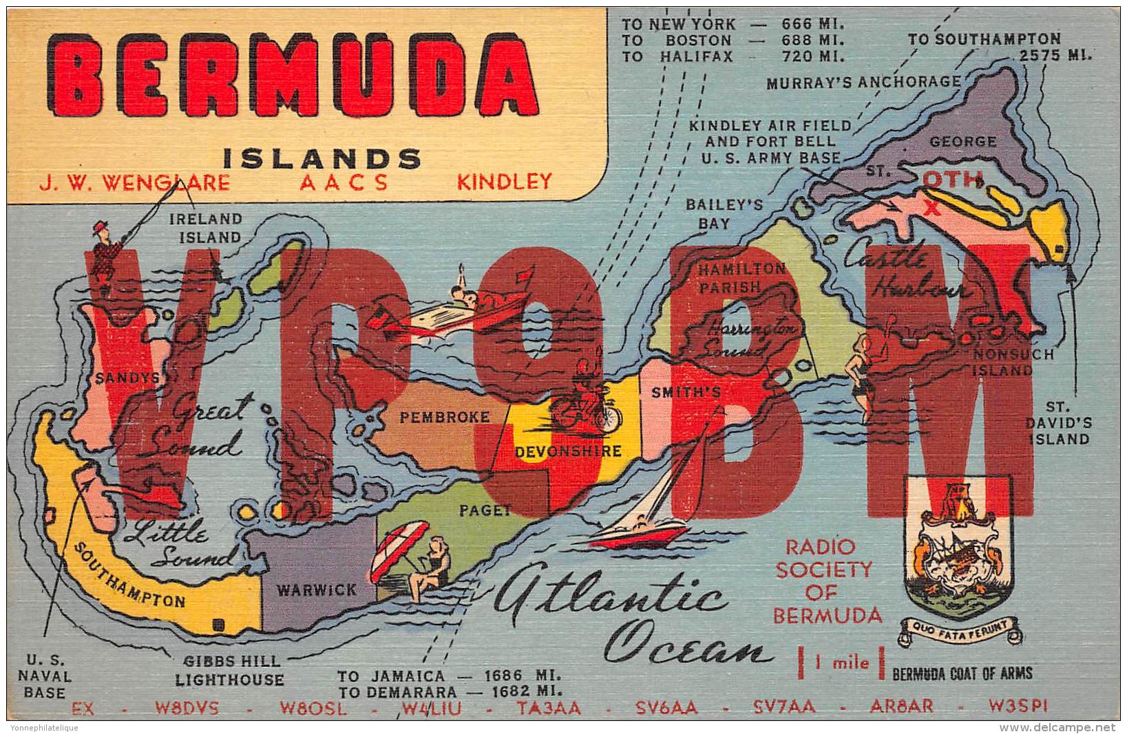 BERMUDES / Carte QSL