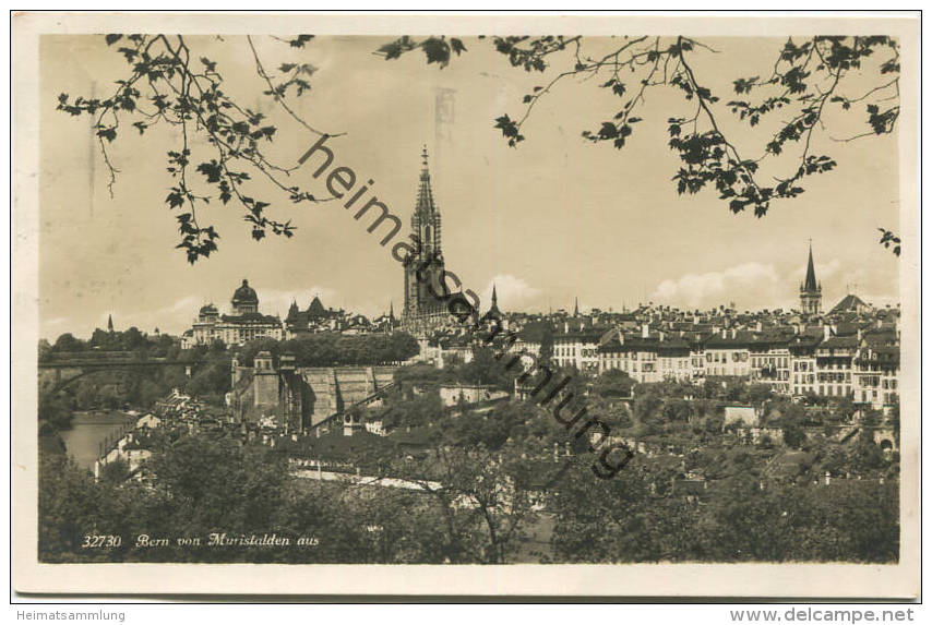 Bern von Muristalden aus - Foto-AK - Wehrliverlag Kilchberg gel. 1928