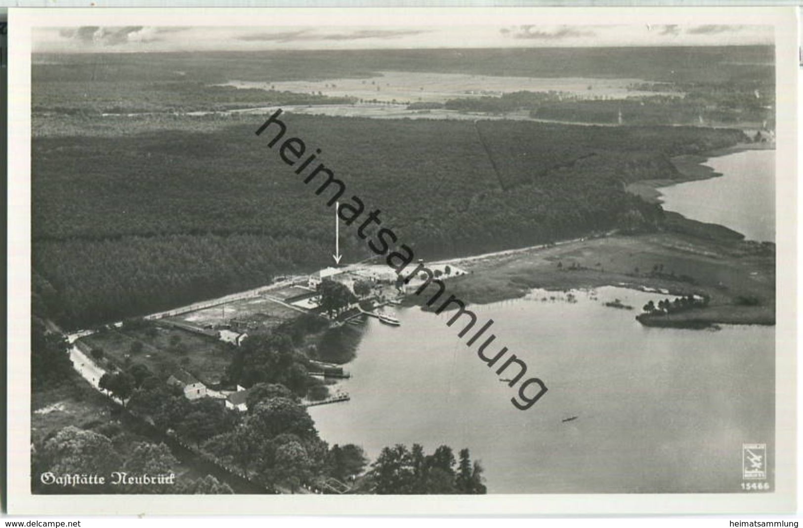 Bestensee - Groß-Besten - Gaststätte Neubrück - Foto-Ansichtskarte - Fliegeraufnahme - Verlag Klinke & Co. Berlin