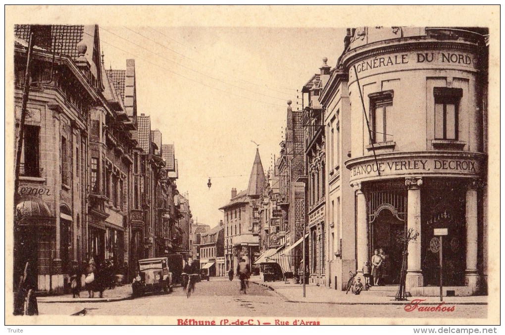 BETHUNE RUE D'ARRAS BANQUE VERLEY DECROIX ANIMEE