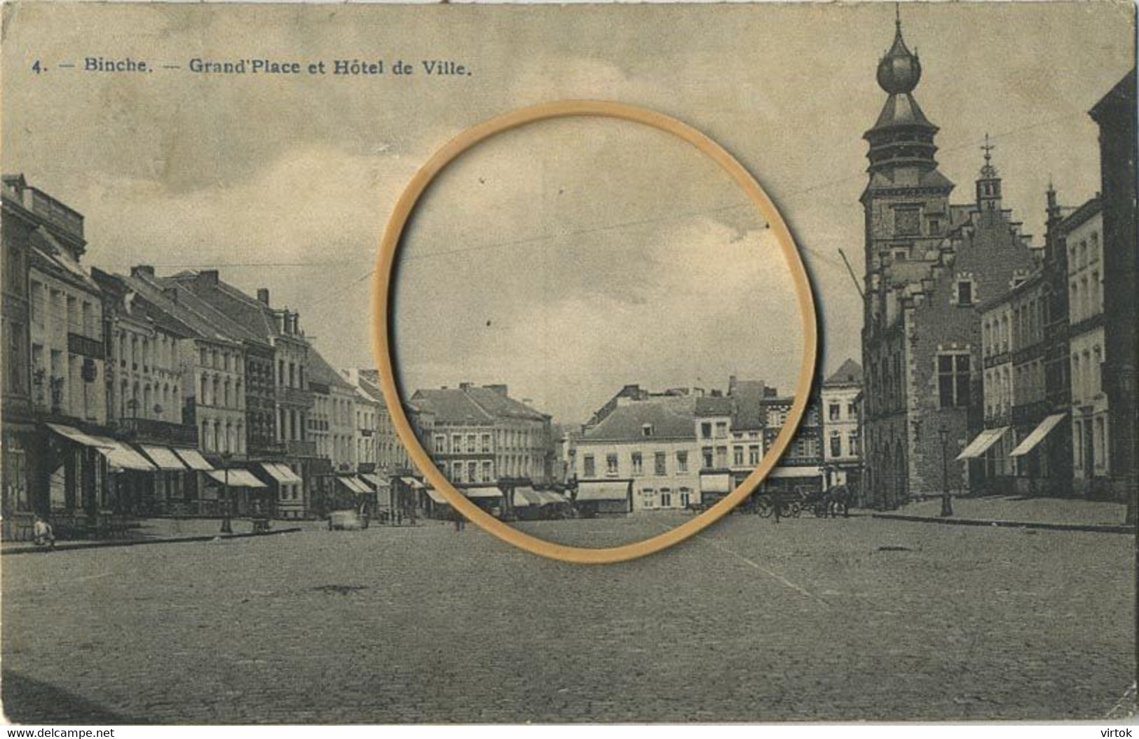 BINCHE :    1908 avec timbre