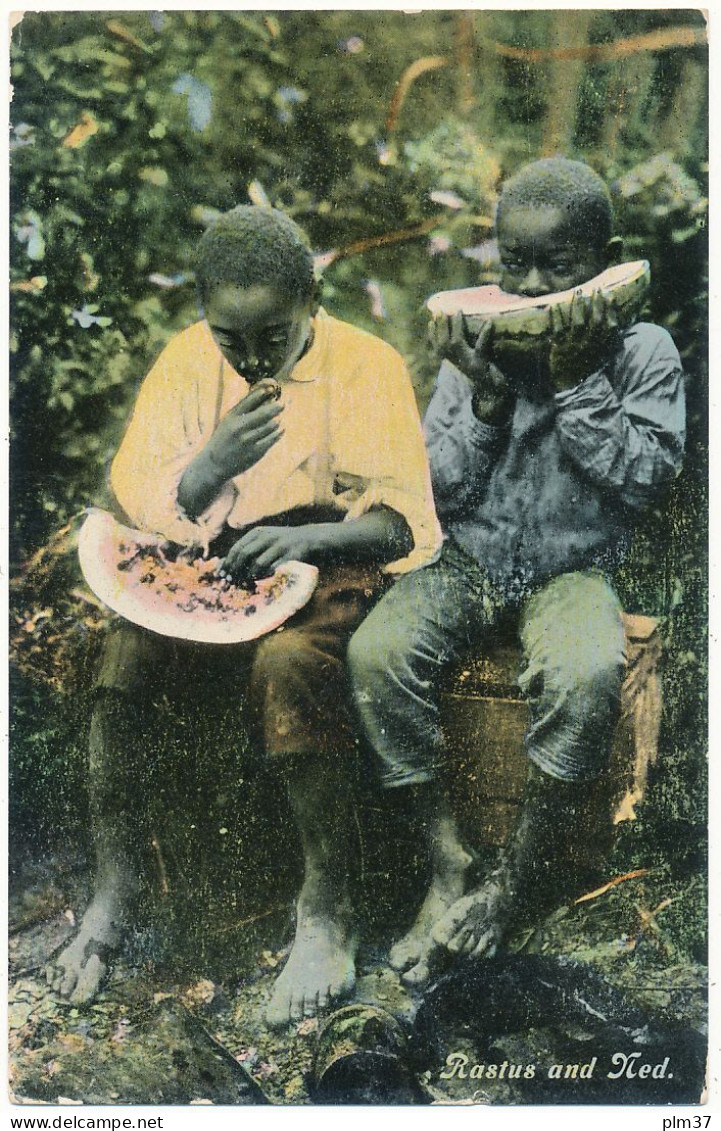 BLACK AMERICANA - Rastus and Ned, Water Melon