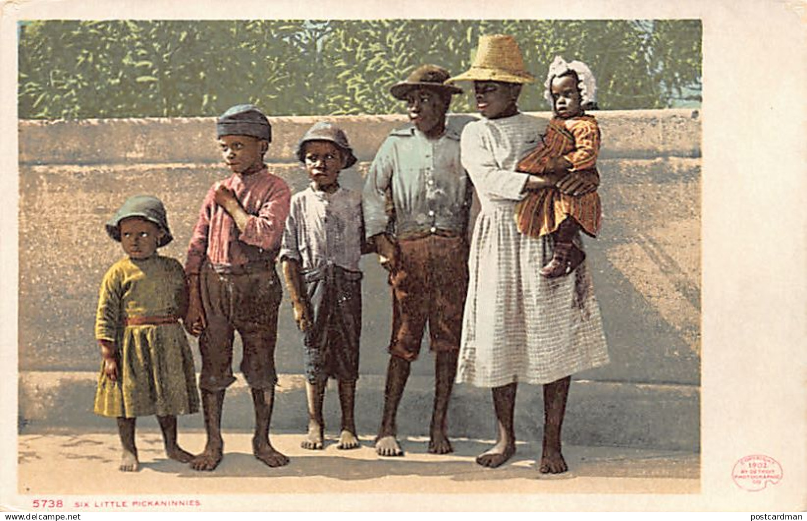 Black Americana - Six little children - Publ. Detroit Photographic Co. 5738