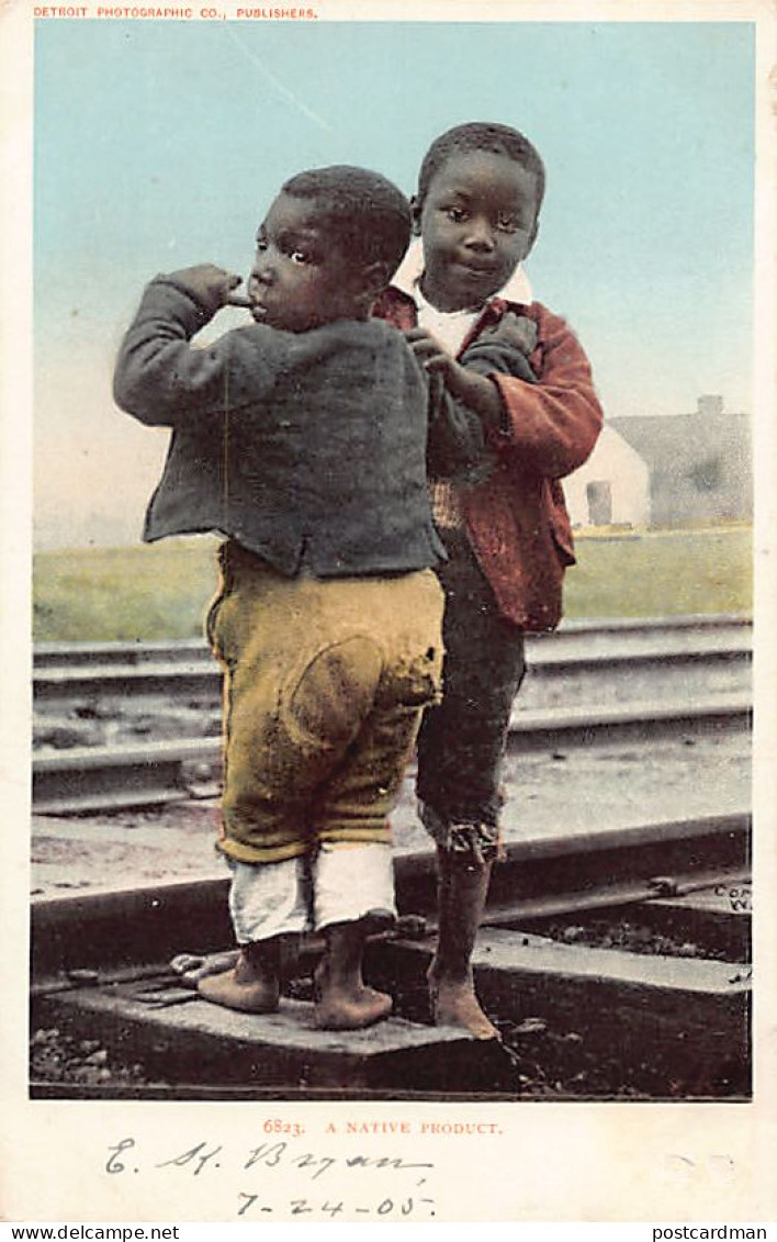 Black Americana - Two african american children - PubL Detroit Photographic Co. 6823